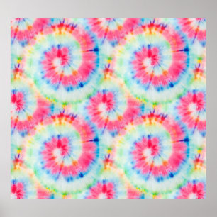 Poster Tie Dye Spiral, arte aquática.