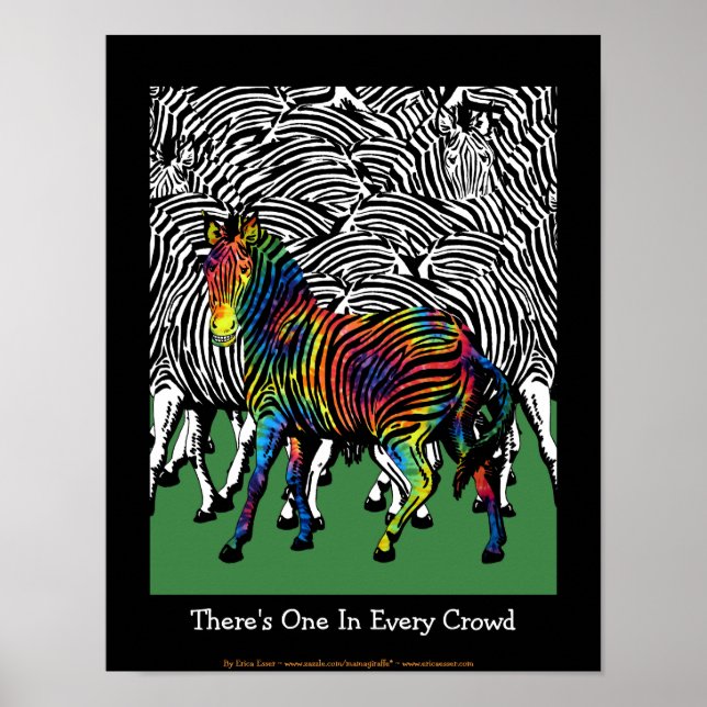 Poster Tie-Dyed Zebra (Frente)