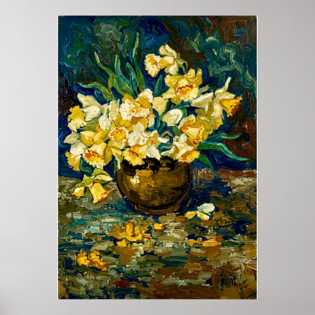 Poster Tigela Van Gogh com Narcisos  (Frente)