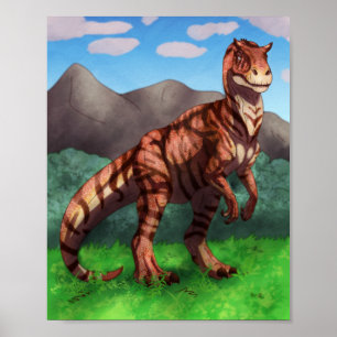 Poster Tiger Allosaurus