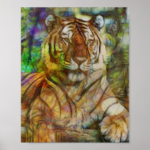 Poster Tiger Art - Shere Khan - Arte Retangular