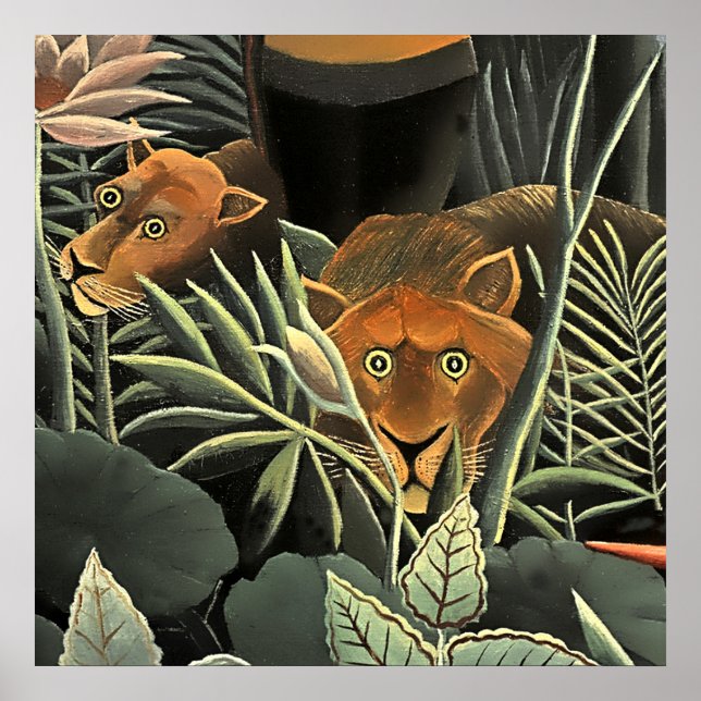 Poster “Tiger - Detail from The Dream” by Henri Rousseau (Frente)