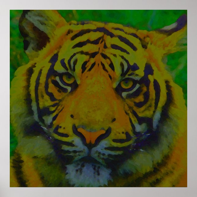 Poster Tiger Eyes Pop Art (Frente)