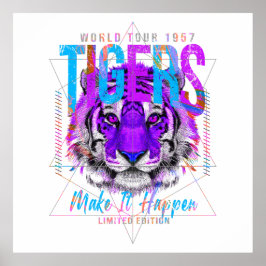 Poster Tiger Face Art