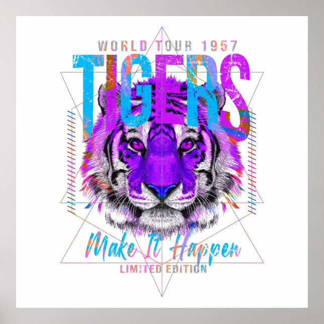 Poster Tiger Face Art (Frente)
