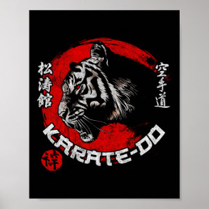 Poster Tiger Karate - Símbolo Shotokan Dojo Training Kanj