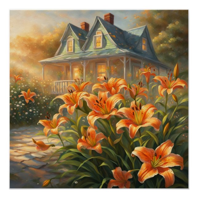 Pôster Tiger Lily Flower (Frente)