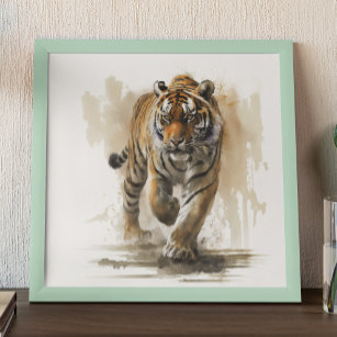 Poster Tiger Modern Abstrato Painting