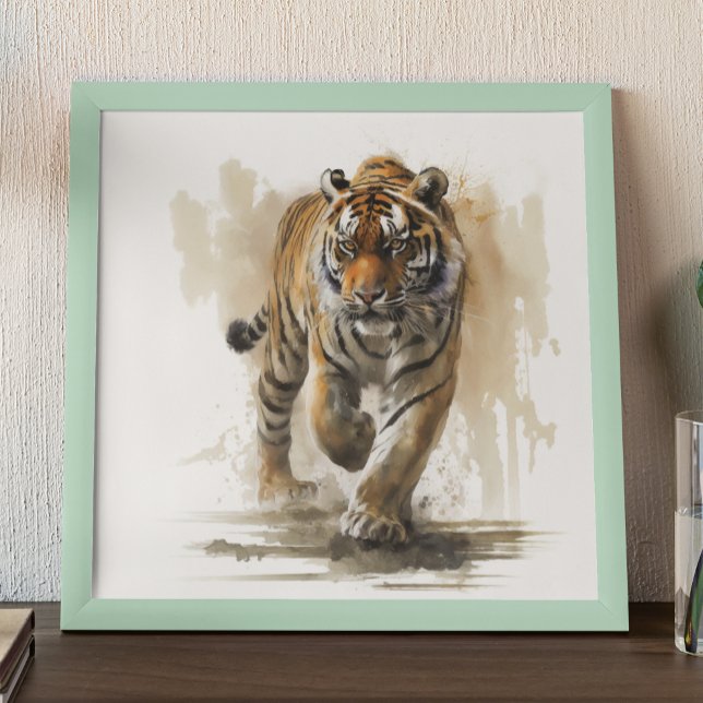 Poster Tiger Modern Abstrato Painting (Criador carregado)
