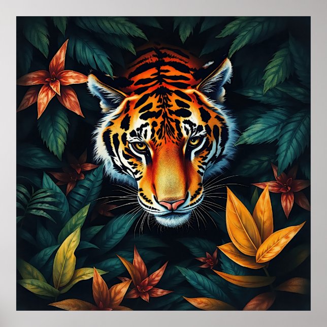 Poster “Tiger of Mine” – Colourful Tiger Portrait (Frente)