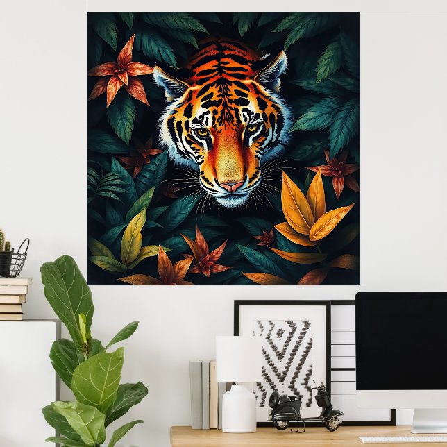 Poster “Tiger of Mine” – Colourful Tiger Portrait (Escritório em casa)
