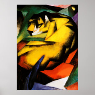 Poster Tiger pintura de Franz Marc