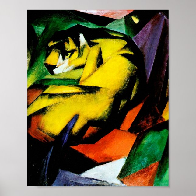 Poster Tiger por Franz Marc (Frente)