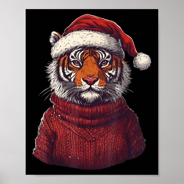 Poster Tiger Ugly Sweater Natal (Frente)