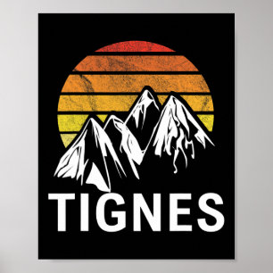 Poster Tignes França Alpes franceses Ski Resort Snowboard