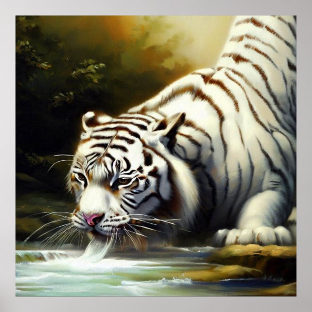 Poster Tigre Branco Chinês (20) (Frente)