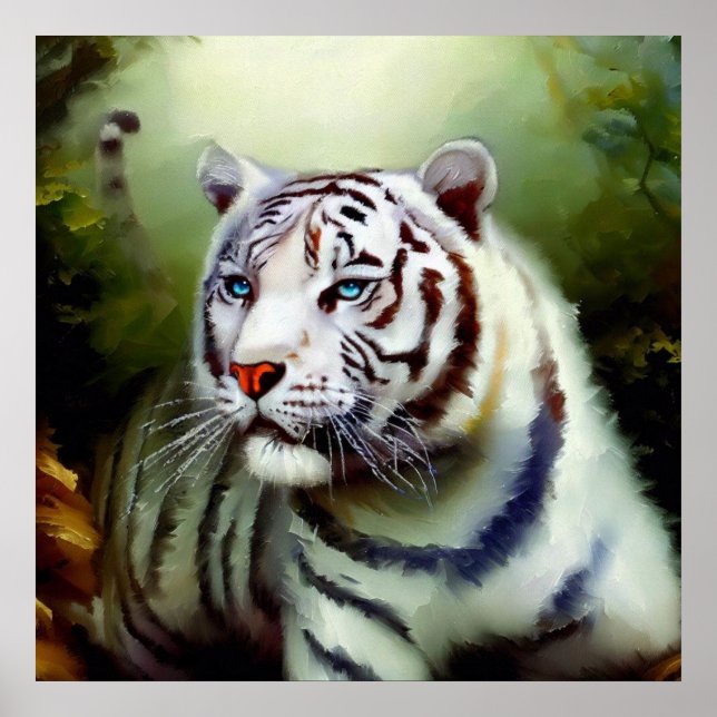 Poster Tigre Branco Chinês (22) (Frente)