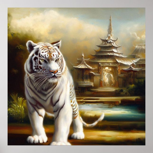 Poster Tigre Branco Chinês (27) (Frente)