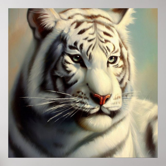 Poster Tigre branco chinês (4) (Frente)