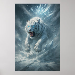 Poster Tigre Branco Frost – Imperador do Reino Congelado 