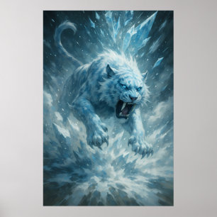 Poster Tigre Branco Frost – Imperador do Reino Congelado