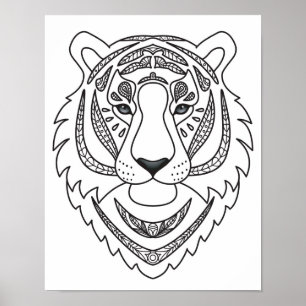 Pôster Tigre branco inspirado 2