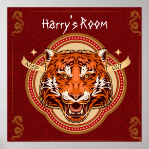 Poster Tigre chinês editável