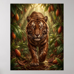 Poster Tigre de Chocolate da Selva