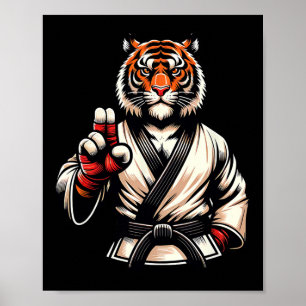 Poster Tigre de Karatê Campeão da Disciplina Feroz 1