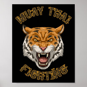 Poster Tigre de Muay Thai - Boxe Tailandesa e Kickboxing