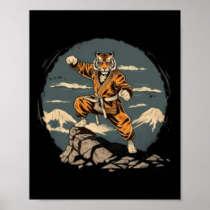 Poster Tigre de Taekwondo Monte Fuji Jiu-jitsu Kickboxing