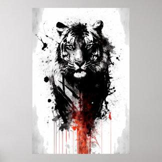 Poster Tigre de tinta