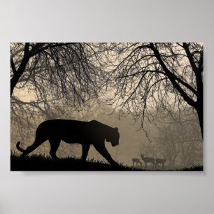 Poster Tigre e cervos