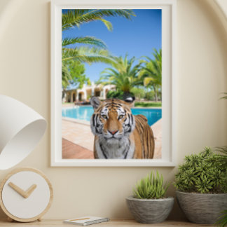 Poster Tigre em fotografia de Luxurista Villa Animal