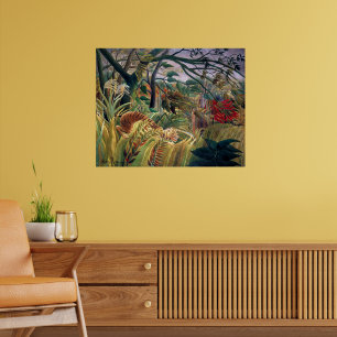 Poster Tigre em uma tempestade tropical   Henri Rousseau