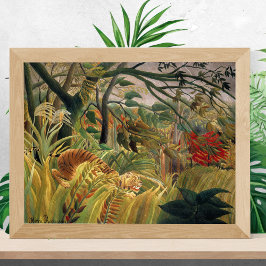 Poster Tigre em uma tempestade tropical, Henri Rousseau