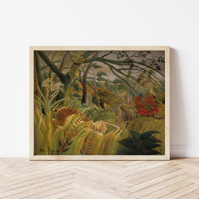 Poster Tigre em uma tempestade tropical | Henri Rousseau (Criador carregado)