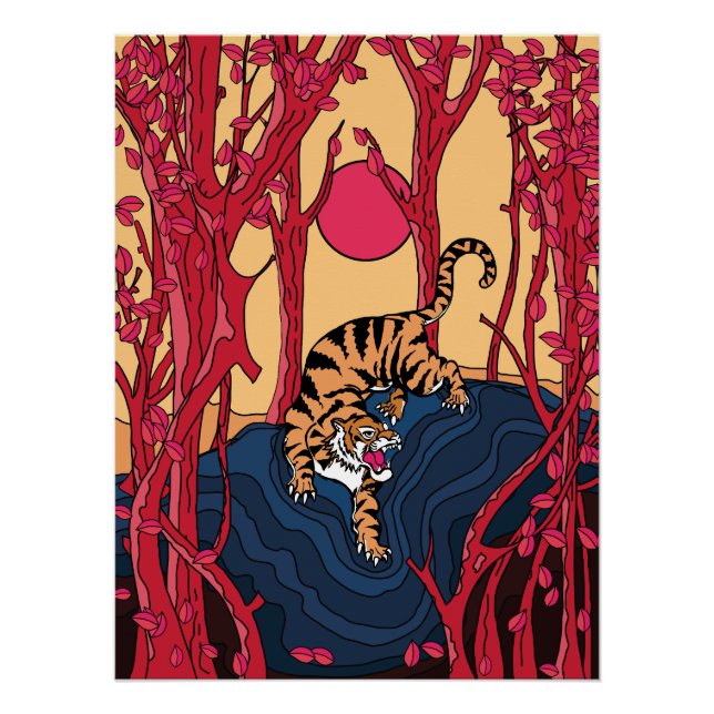 Pôster Tigre Japonês (Frente)