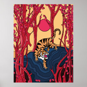 Poster Tigre Japonês