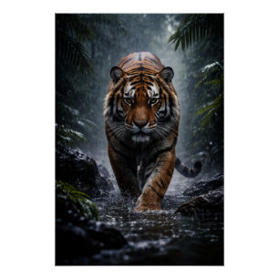 Pôster Tigre Majestoso – Poder Silencioso no Cartaz da Ch