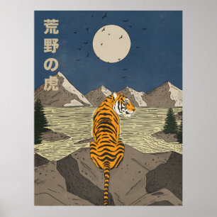 Poster Tigre nas selvas