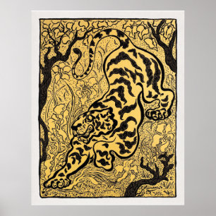 Poster Tigre nas selvas (Tiger in the Jungle) (1893