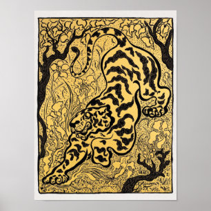 Poster Tigre nas selvas (Tigre na Selva) (1893