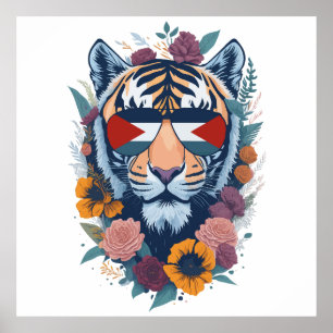 Poster Tigre palestiniano - FLAG palestiniano