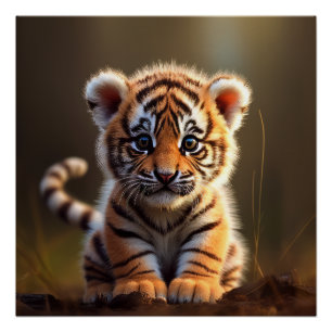 Pôster Tigre para bebês