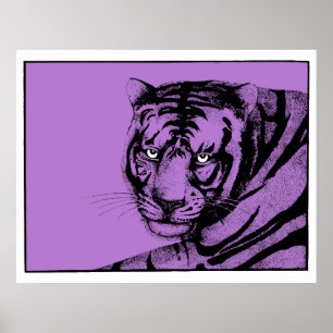 PÔSTER TIGRE ROXO