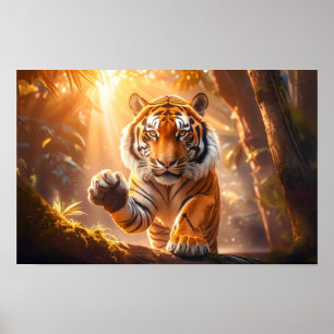 Poster Tigre - Saudação do Tigre do Ouro