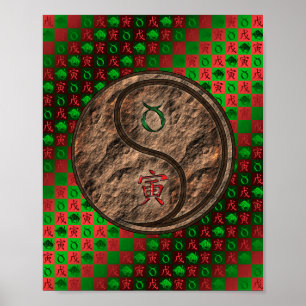 Poster Tigre Taurus & Earth