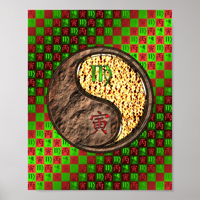 Poster Tigre Virgo & Fire (Frente)