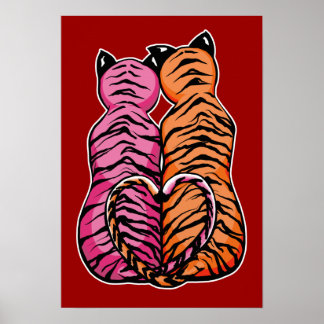 Poster Tigres apaixonados